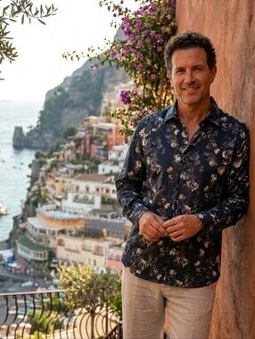 KOLTE Floral Men's Long Sleeve Dress Shirt